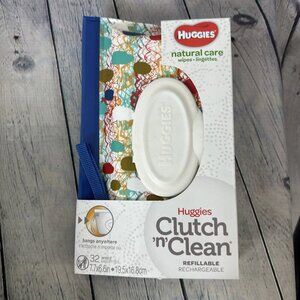Huggies Natural Care Clutch & Clean Refillable Clutch with 32 Count Wipes